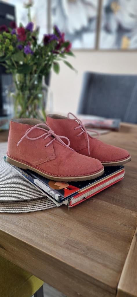 Zalmroze enkellaarsjes, maat 37, Kleding | Dames, Schoenen, Lage of Enkellaarzen, Ophalen of Verzenden, Zo goed als nieuw, Roze
