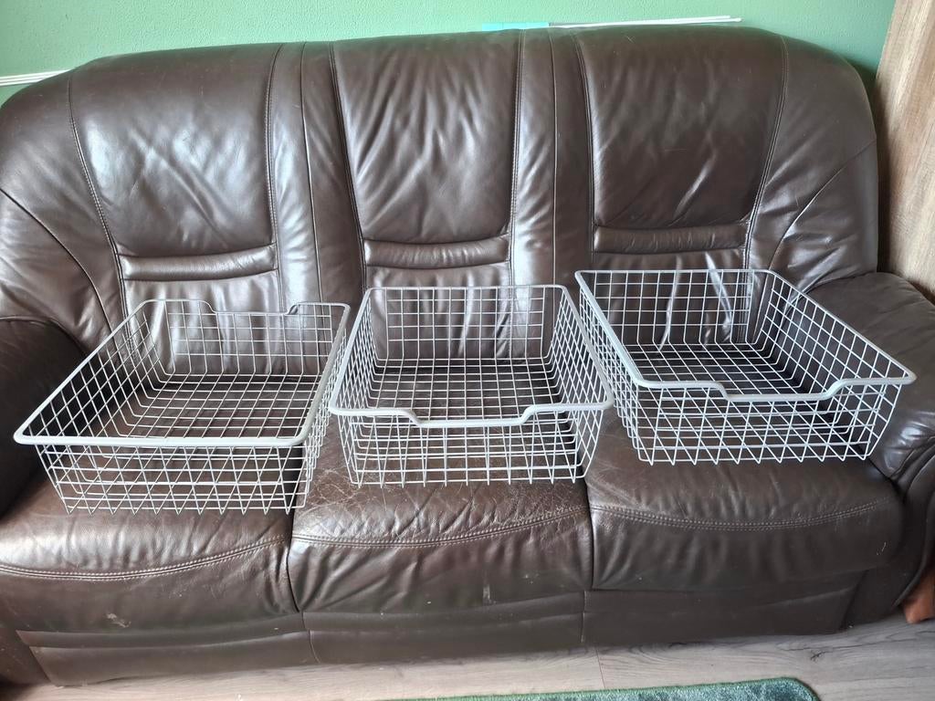 IKEA ijzeren mandjes - set van 3, Ophalen, Overige materialen, Gebruikt, Mand
