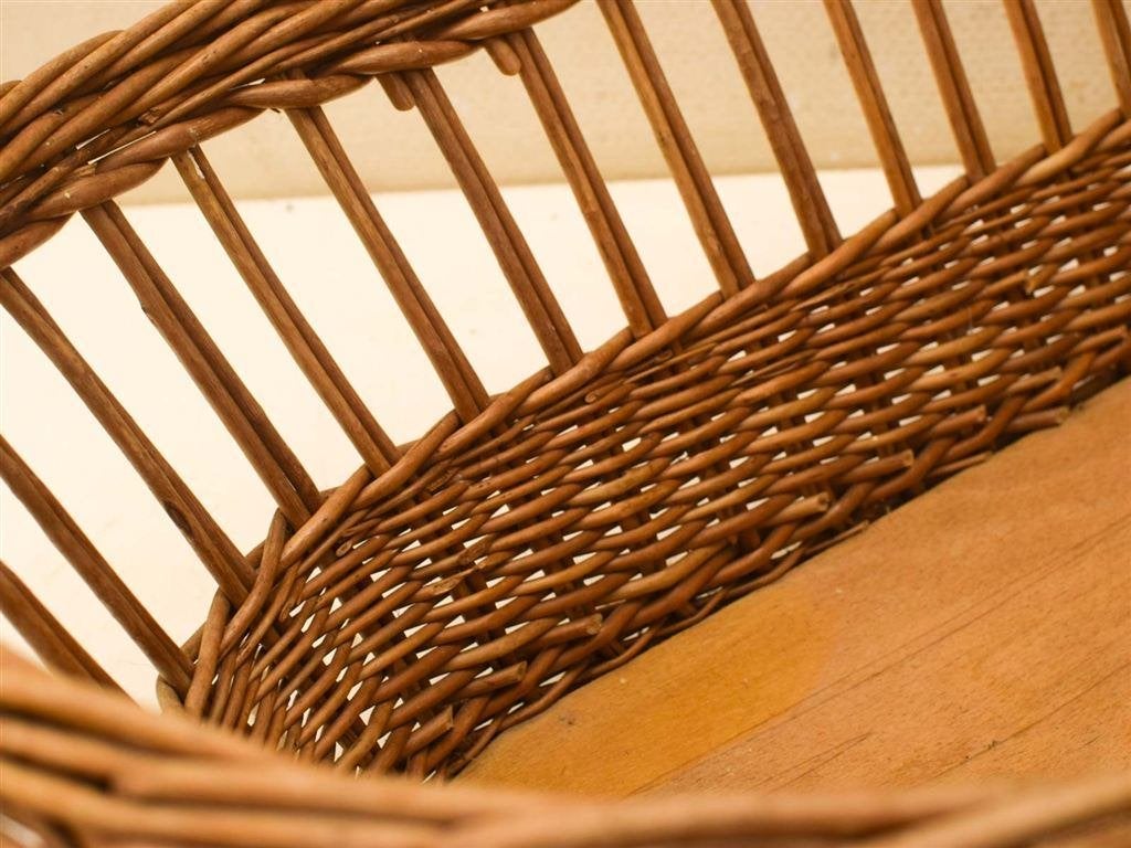 Rieten mand, Poppenwieg, Hondenmand 52128, Antiek en Kunst, Ophalen of Verzenden