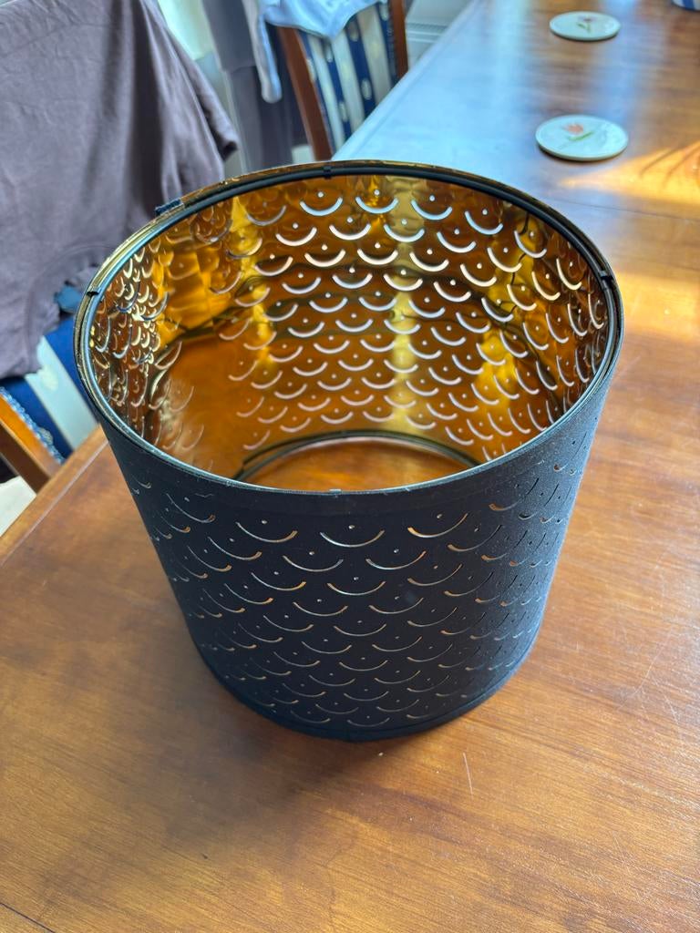 Lampenkap NYMO diameter 24cm, Ophalen, 25 tot 50 cm, Zwart, Rond