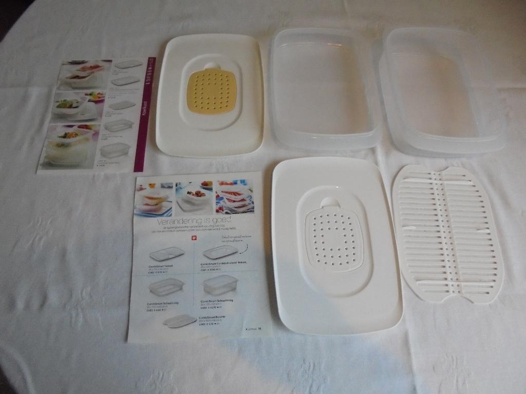 2 tupperware Combi Smarts, Huis en Inrichting, Keuken | Tupperware, Ophalen of Verzenden, Zo goed als nieuw, Wit, Overige typen