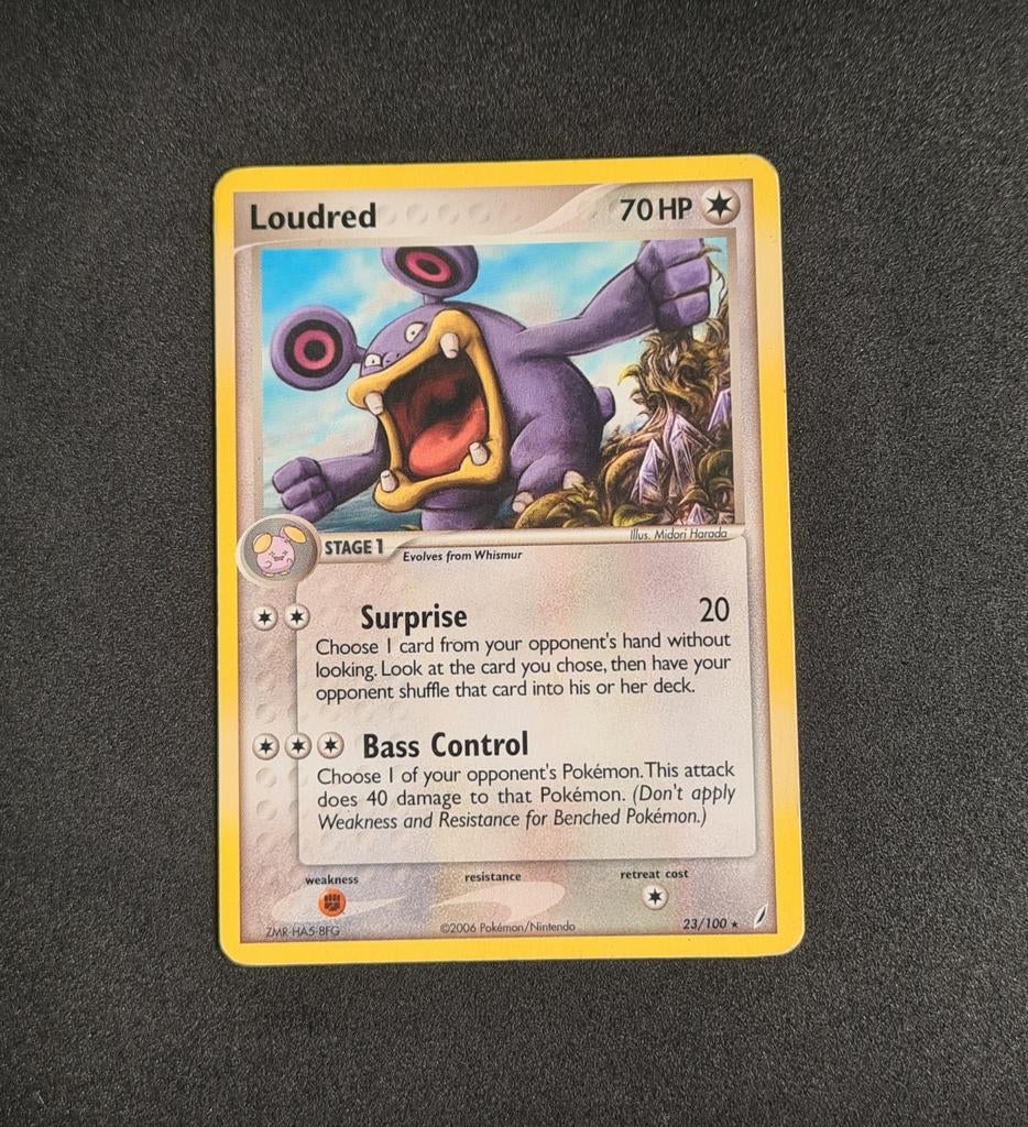 Loudred 23/100 Pokémon kaart, Ophalen, Zo goed als nieuw, Losse kaart