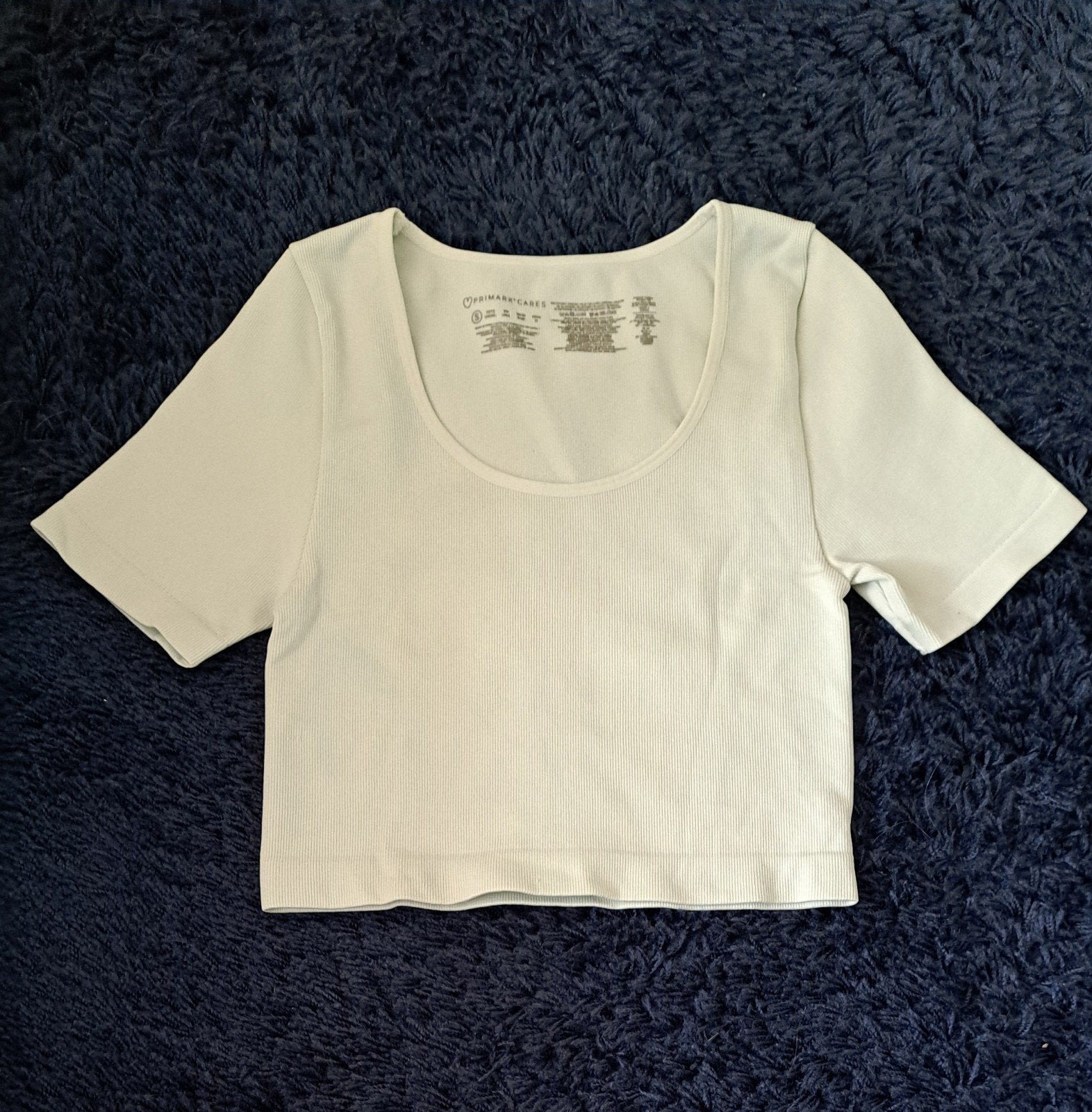 Crop top crème, mt. S, Beige, Ophalen of Verzenden, Zo goed als nieuw, Korte mouw