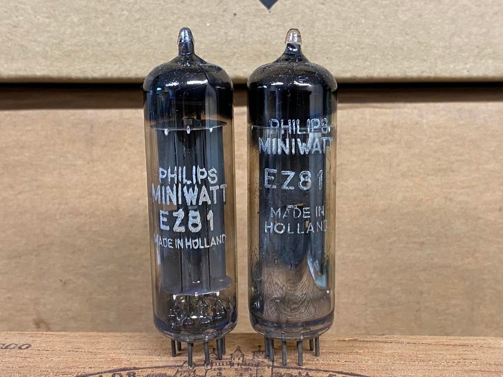 EZ81 Mullard Blackburn Square Getter 6CA4, Ophalen of Verzenden, Buis of Buizen