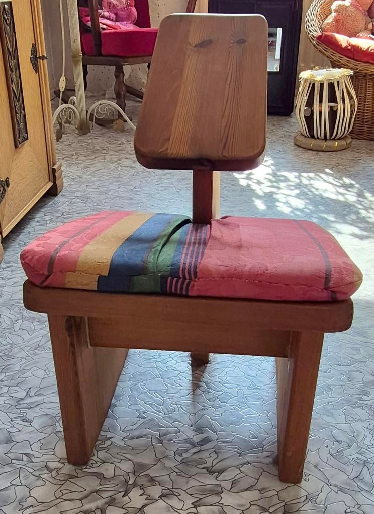 Meditatiestoeltje, Ophalen, Gebruikt, Rechthoekig, Hout