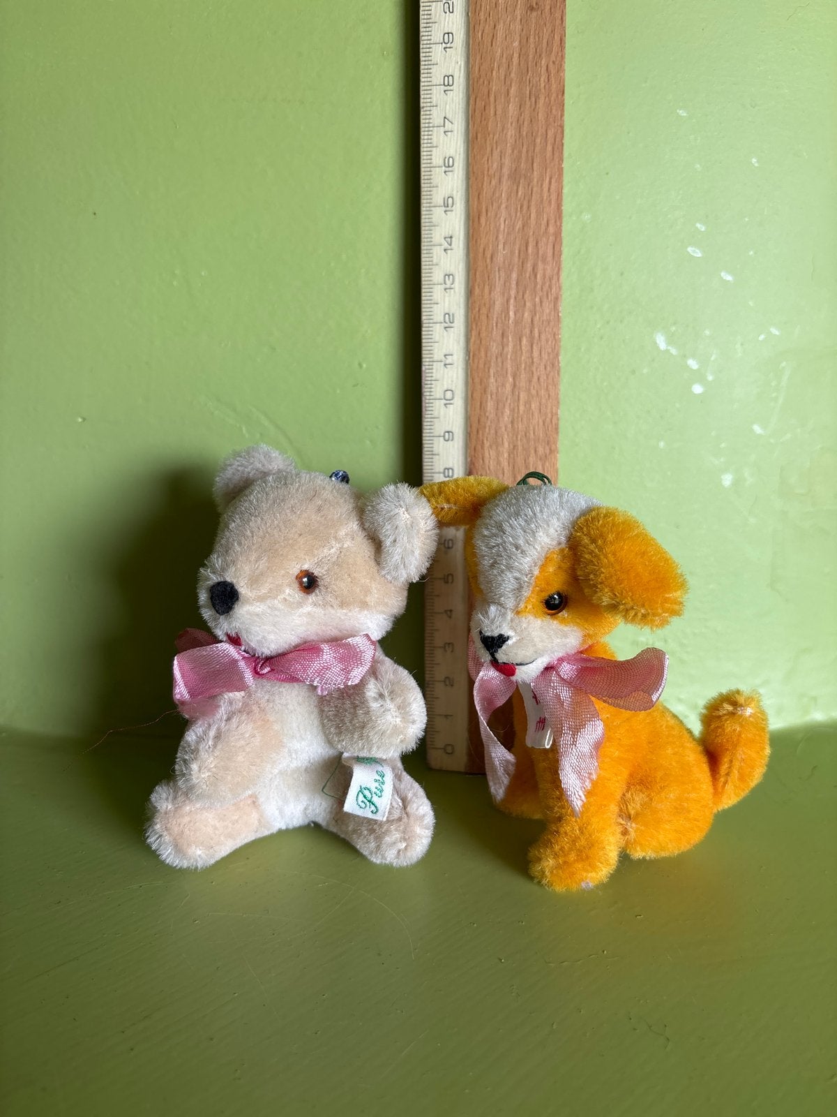 Vintage knuffels: schattige beer en hondje, Gebruikt, Overige merken, Overige karakters, Beer