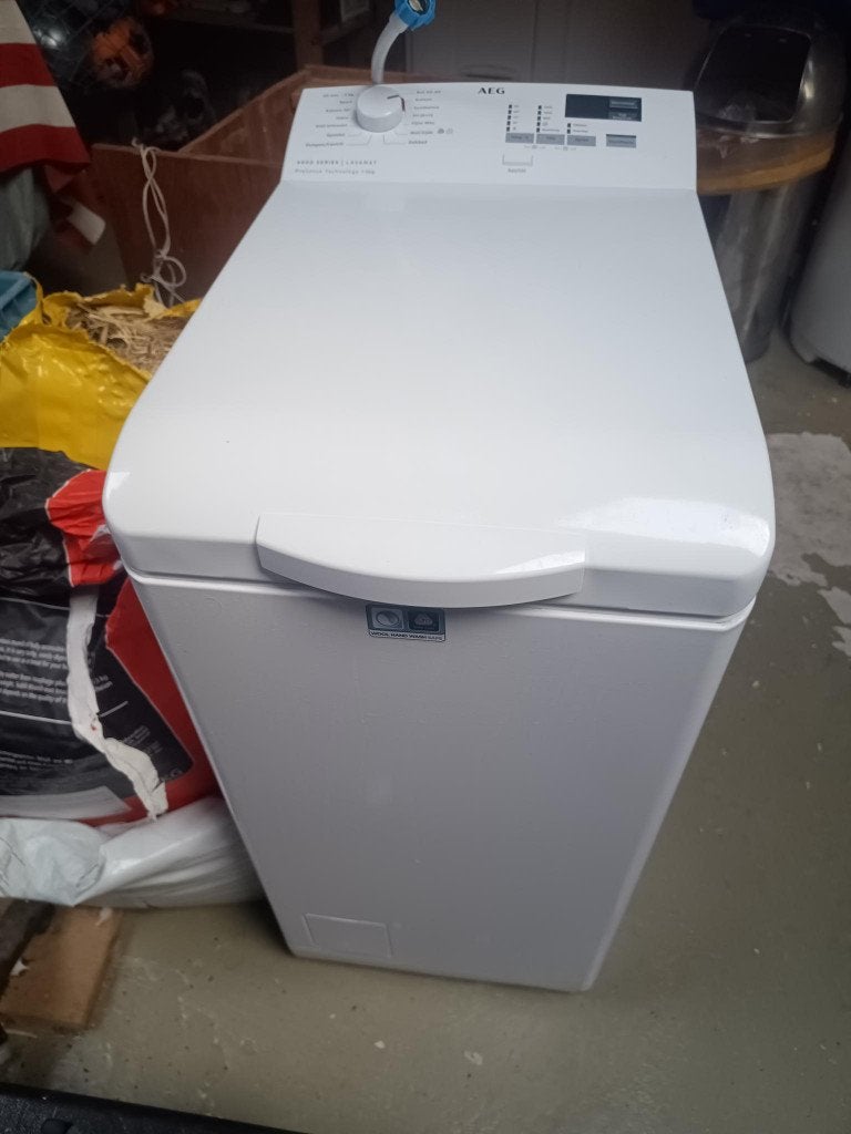 AEG 6000 series bovenlader wasmachine L6TBN62K, Witgoed en Apparatuur, Ophalen, 1200 tot 1600 toeren, Gebruikt, 4 tot 6 kg