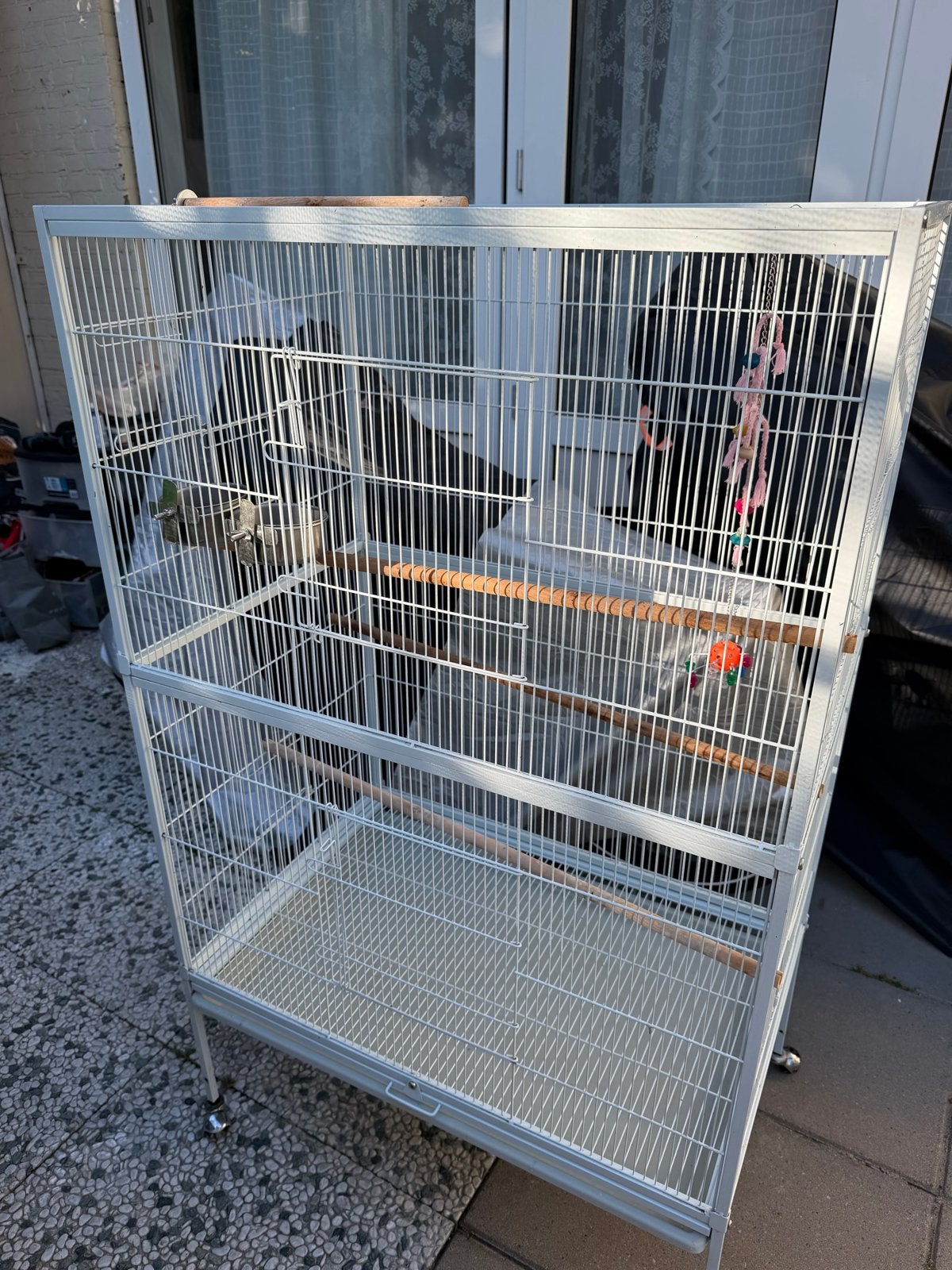Grote kooi, Ophalen, Zo goed als nieuw, Metaal, Vogelkooi