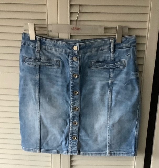 Comma Spijkerrok Maat 42, Kleding | Dames, Rokken, Blauw, Maat 42/44 (L), Zo goed als nieuw, Boven de knie