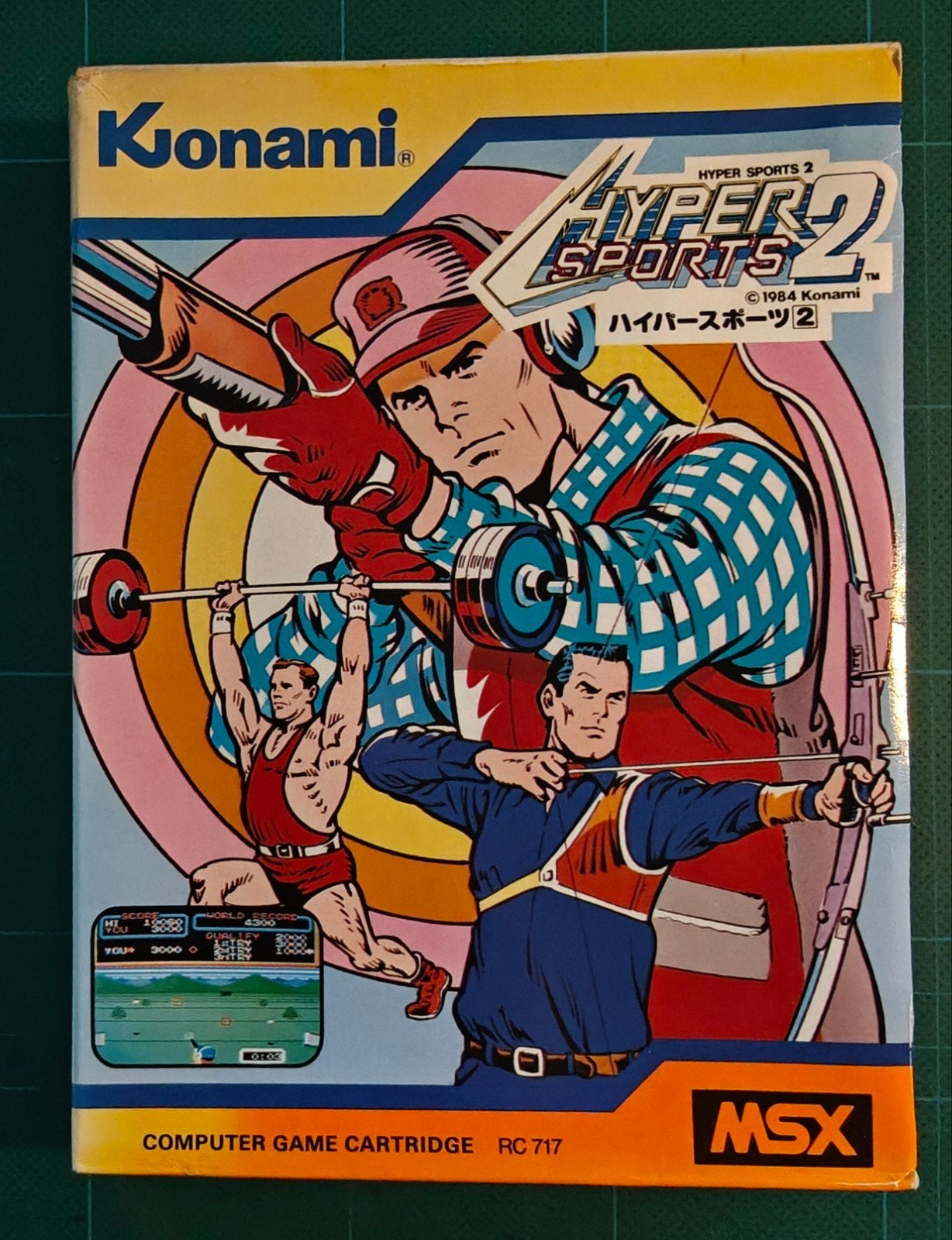 MSX Hyper Sports 2 RC717 - Konami CIB, Spelcomputers en Games, 2 spelers, Eén computer, Ophalen of Verzenden, Zo goed als nieuw