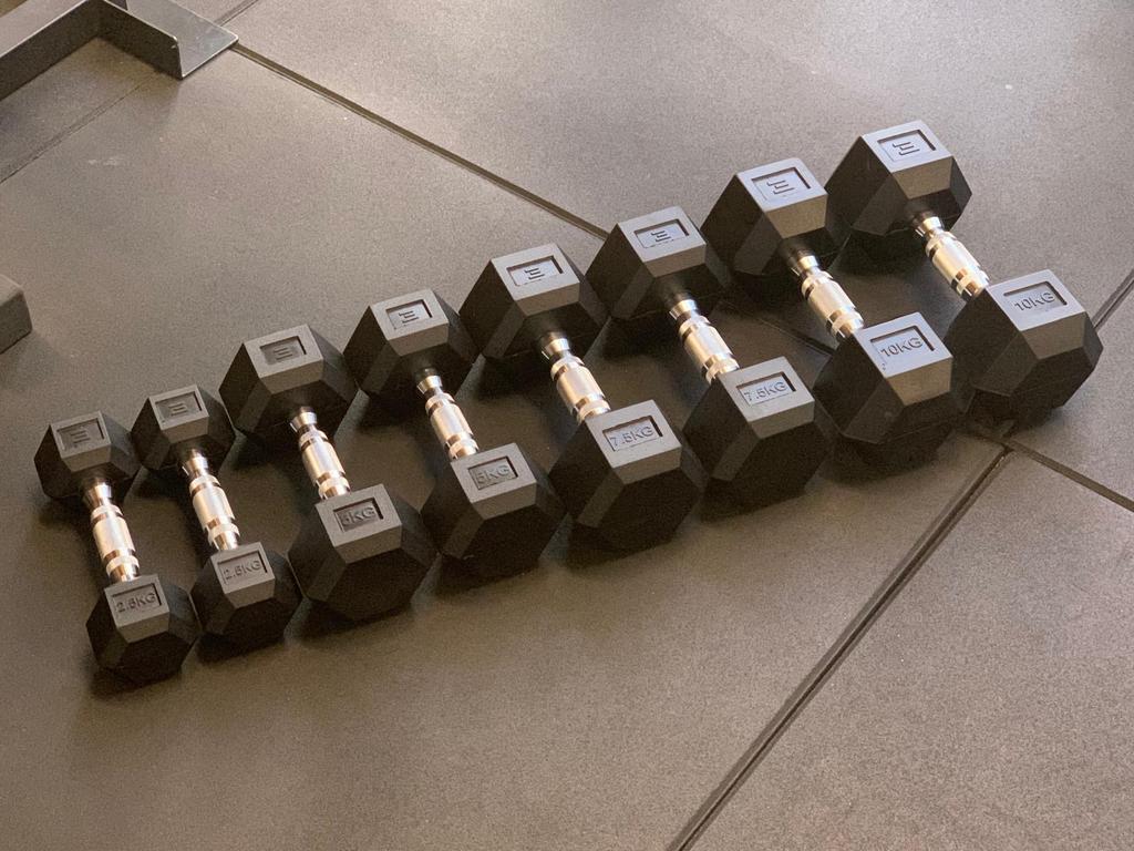 Hexa Dumbbellset 2,5 t/m 10 kg - Nieuw in doos, Ophalen, Strive, Armen, Halterset