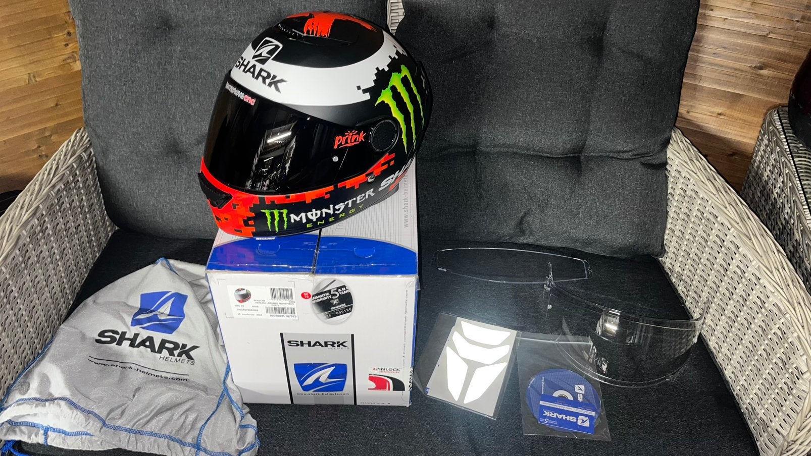 Shark Spartan 1.2 Replica Lorenzo Monster integraalhelm pixe, Motoren, Kleding | Motorhelmen, XS, Shark, Ophalen of Verzenden
