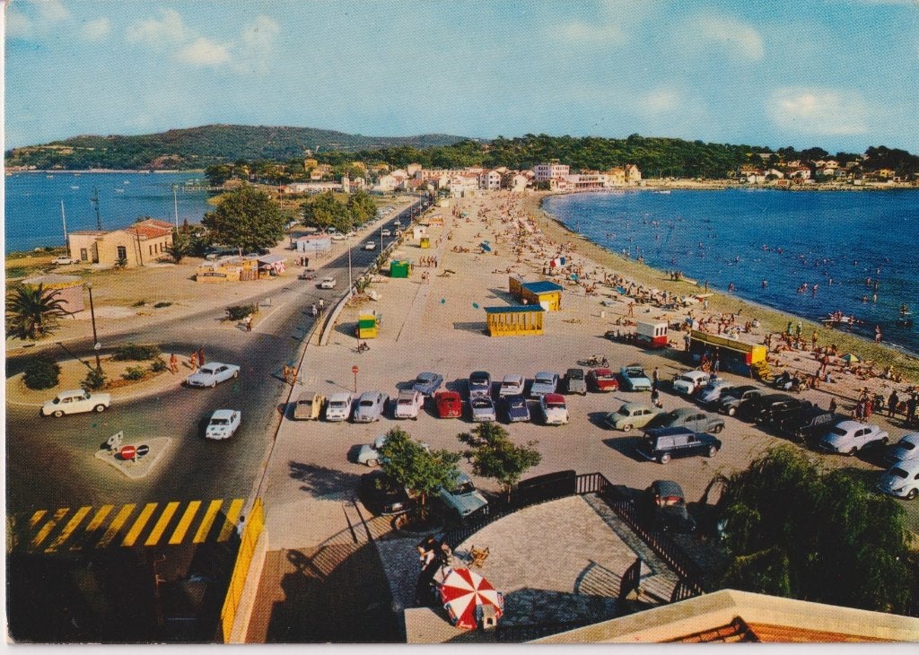 Frankrijk, Les Sablettes met auto's , Porsche 356, Ophalen of Verzenden, 1960 tot 1980, Gelopen, Frankrijk