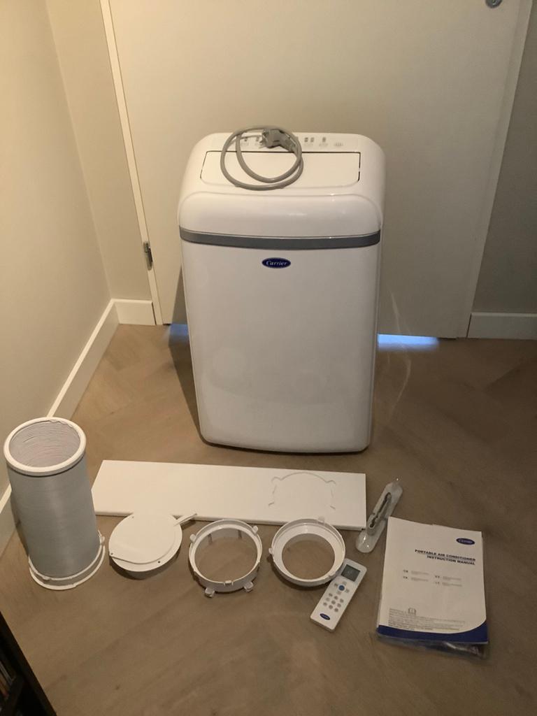Carrier mobiele airco, type 51qpd012n7s, Ophalen, Koelen en Ontvochtigen, Minder dan 60 m³, 3 snelheden of meer