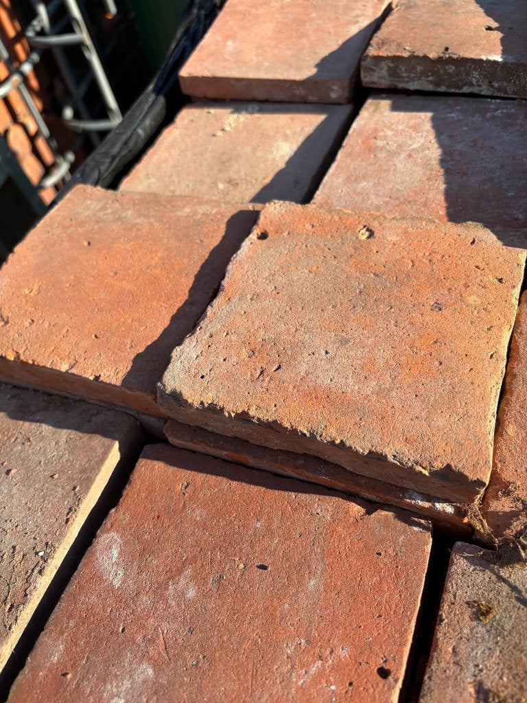 Lot antieke terracotta tegels Voor info BELLEN 0474220705, Ophalen