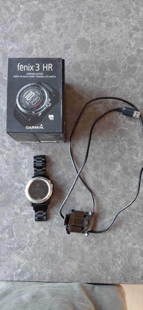 Garmin Fenix 3 HR sporthorloge. In zeer goede staat, weinig, Ophalen of Verzenden, Zo goed als nieuw, Zwart, Android