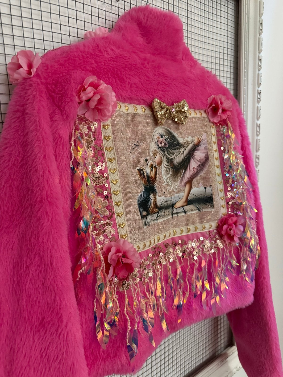 Roze bontjasje carnaval maat L, Kleding | Dames, Carnaval, Maat 42/44 (L), Ophalen of Verzenden, Kleding