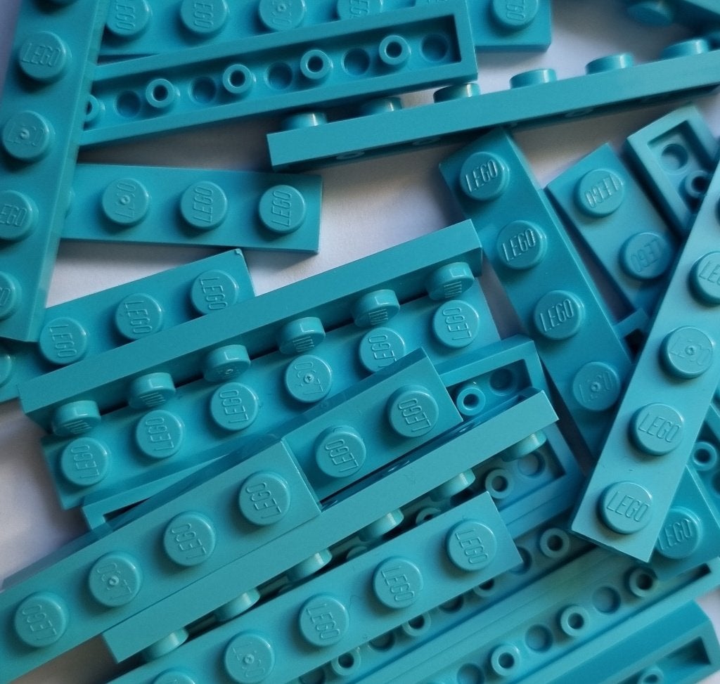 Lego 1x6 plate, Medium azure (per 25), Ophalen of Verzenden, Nieuw, Losse stenen, Lego