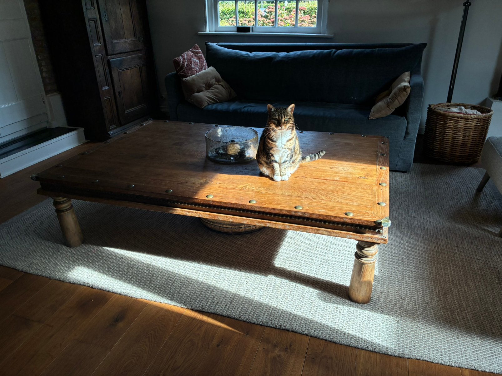 Houten salontafel, Ophalen, Gebruikt, 100 tot 150 cm, 150 tot 200 cm