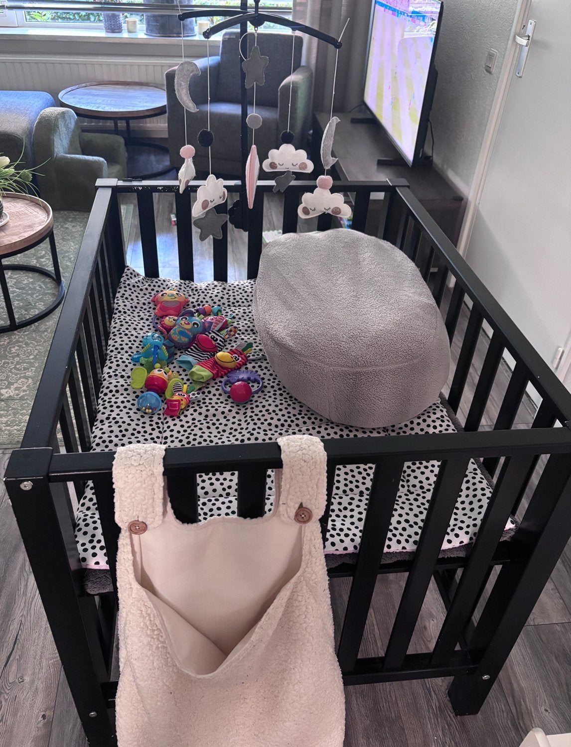 Box met diverse toebehoren, Kinderen en Baby's, Boxen, Ophalen, Gebruikt, Vierkant, In hoogte verstelbaar
