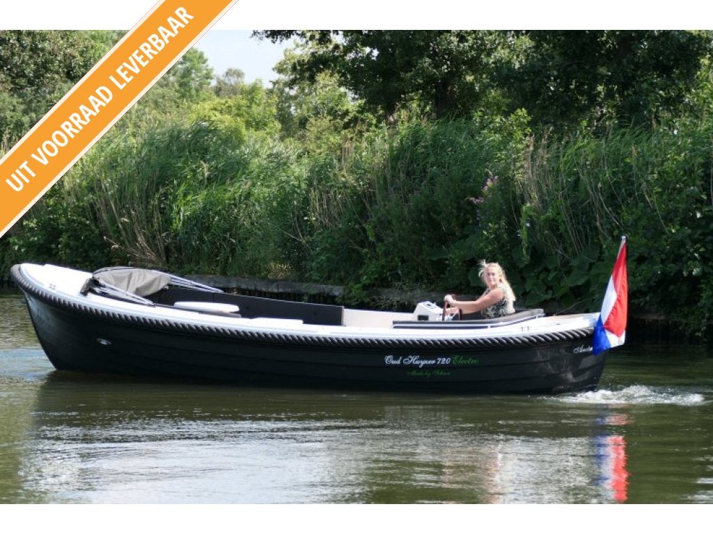 Oud Huijzer 720 Elektrisch,Met gratis STILLE BOEGSCHROEF!, Watersport en Boten, Overige typen, Elektrisch, Niet ingevuld, Zonnedek