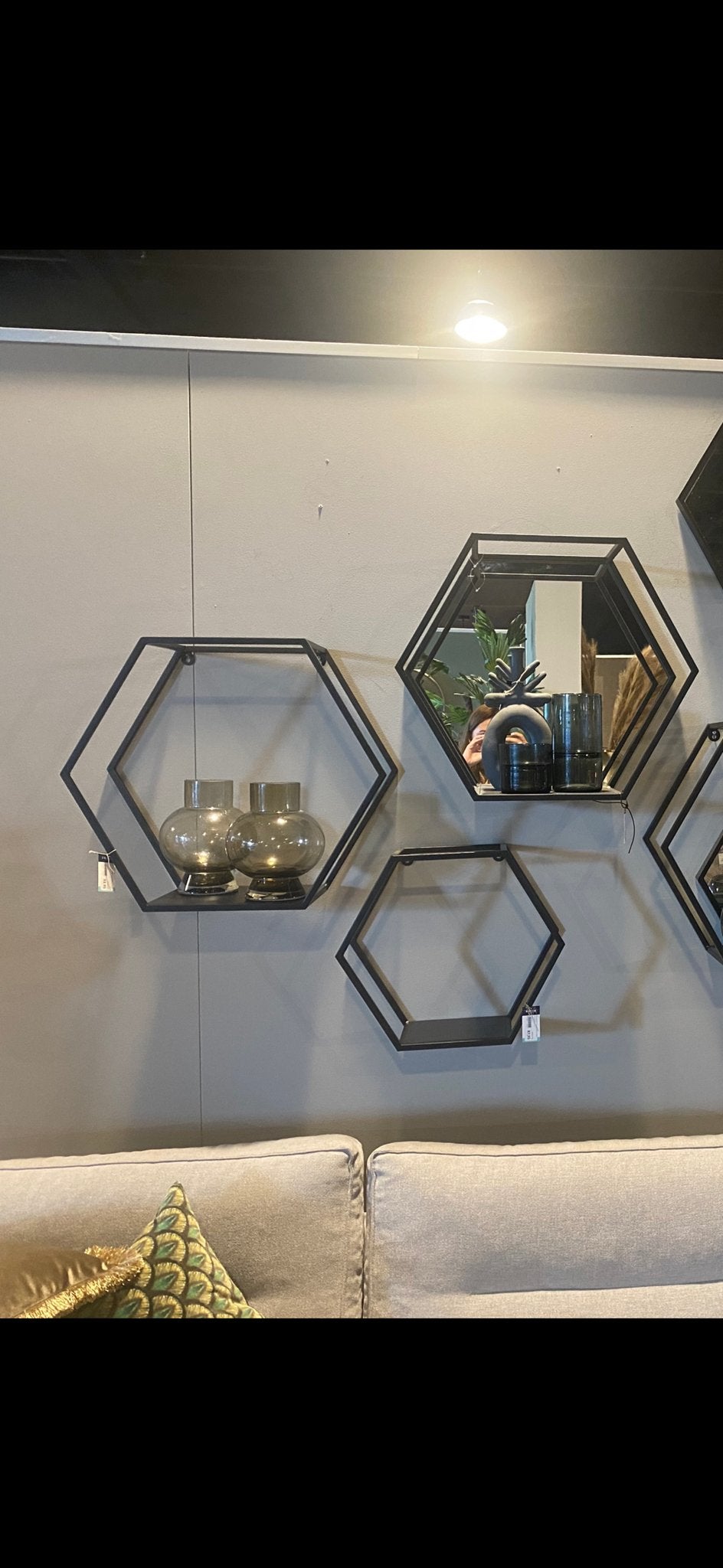 Light en living hexagon wandrek Hual, Huis en Inrichting, Woonaccessoires | Wandplanken en Boekenplanken, Ophalen of Verzenden