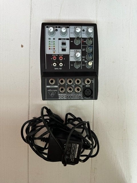 Benhringer Xenyx 502 Mixer, Muziek en Instrumenten, Verzenden, Gebruikt, 5 tot 10 kanalen, Microfooningang