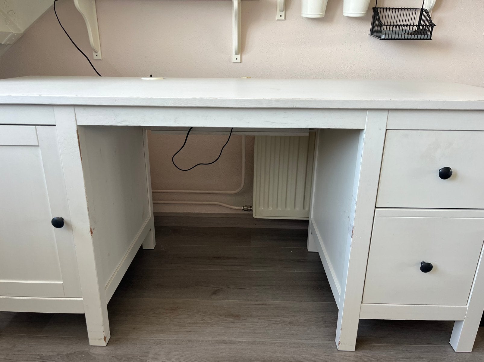 Ikea Hemnes bureau wit, Huis en Inrichting, Bureaus, Gebruikt, Schoolbureau, IKEA, Hout, Wit, Demontabel, Ophalen