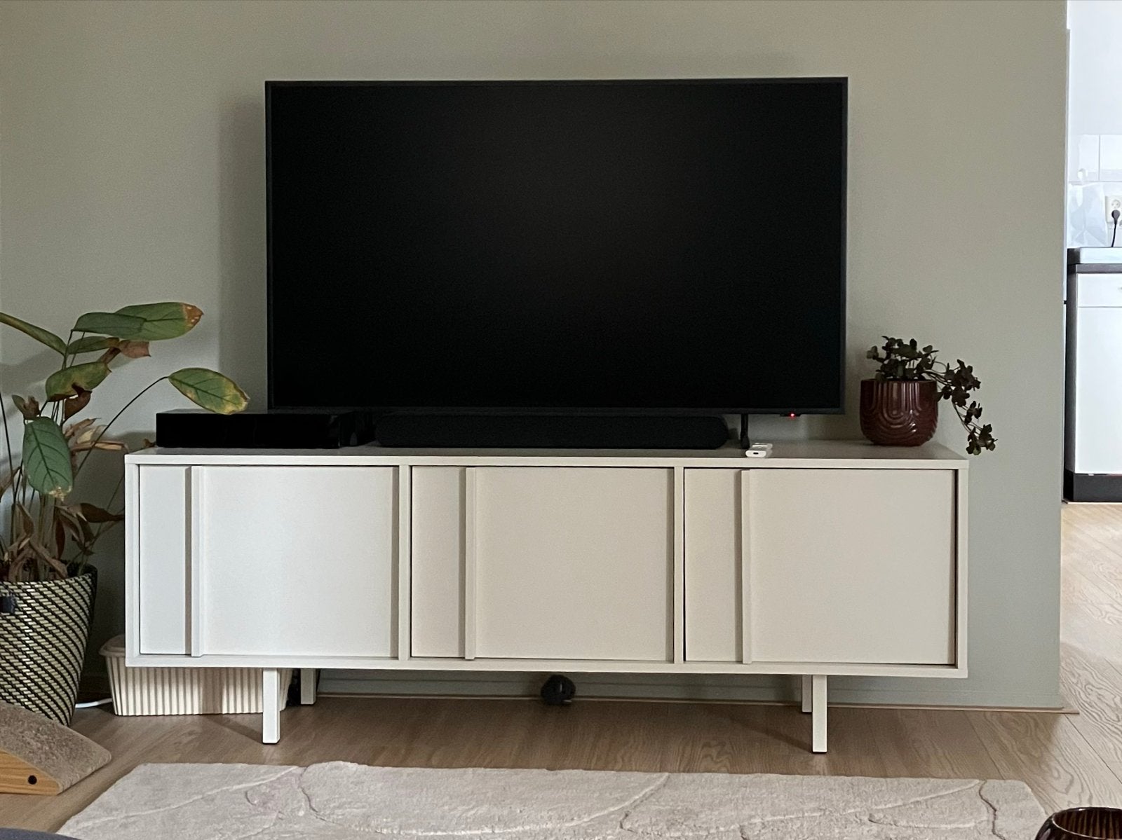 TV-meubel - Crème, Ophalen, Japandi, Gebruikt, 100 tot 150 cm