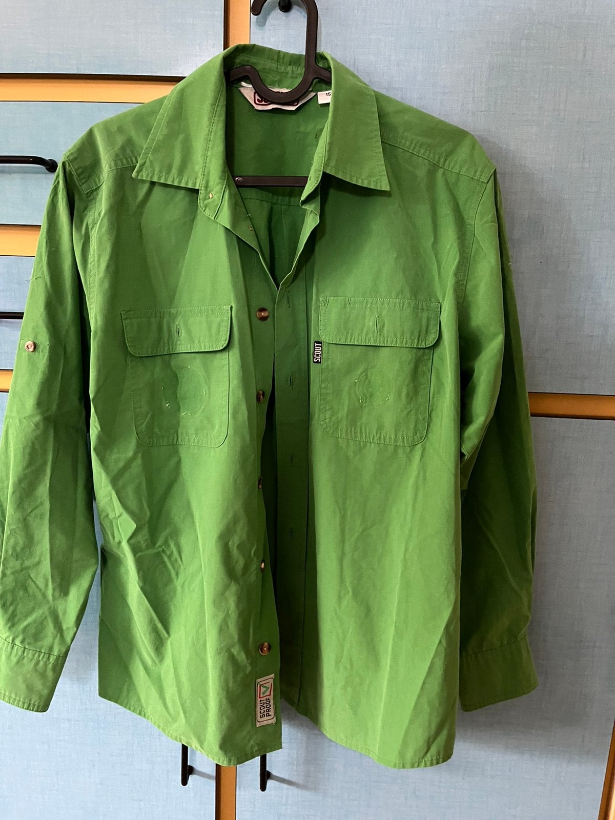 Groene Scoutingblouse Scoutfit maat 158, Ophalen of Verzenden, Gebruikt, Kleding