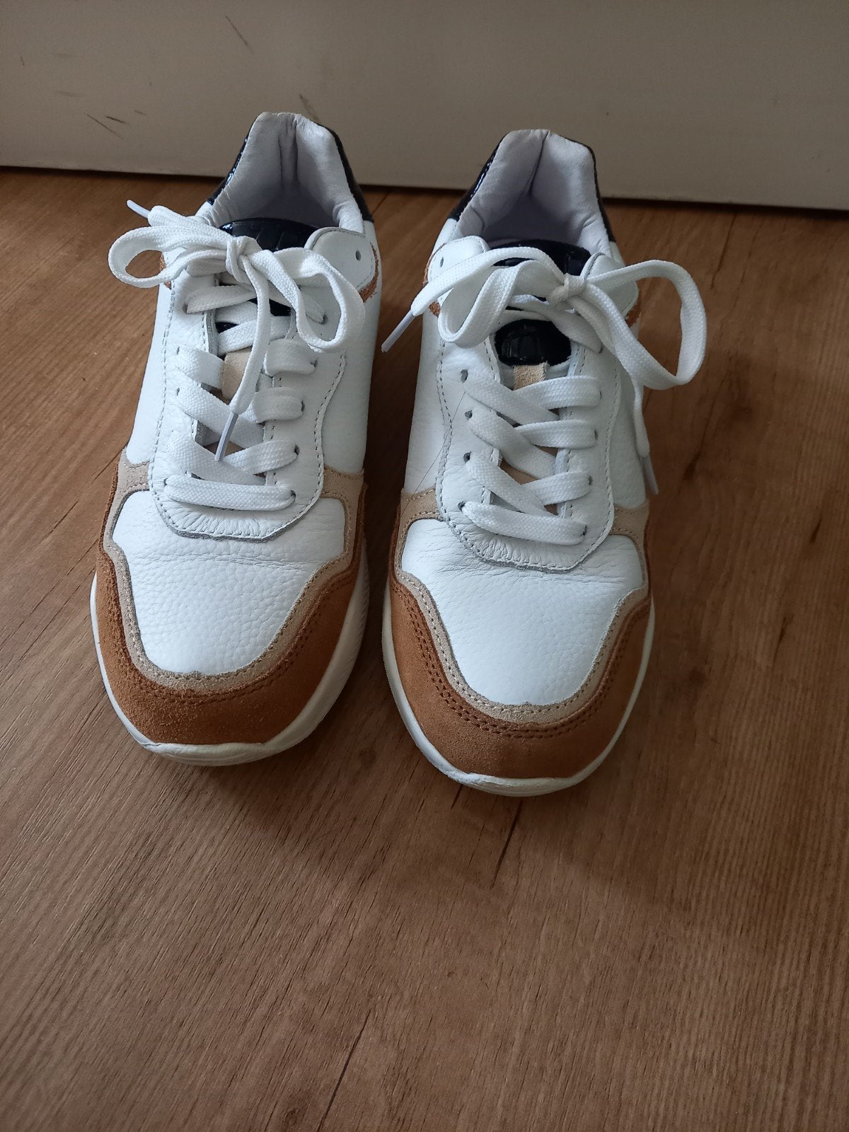 Leren Manfield sneakers !!!, Ophalen, Wit, Nieuw, Sneakers of Gympen