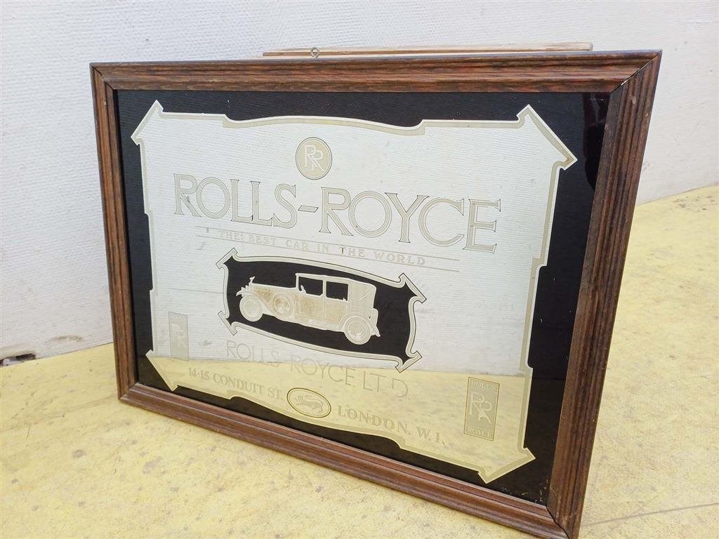 Wandspiegel met tekst van Rolls-Royce 39888