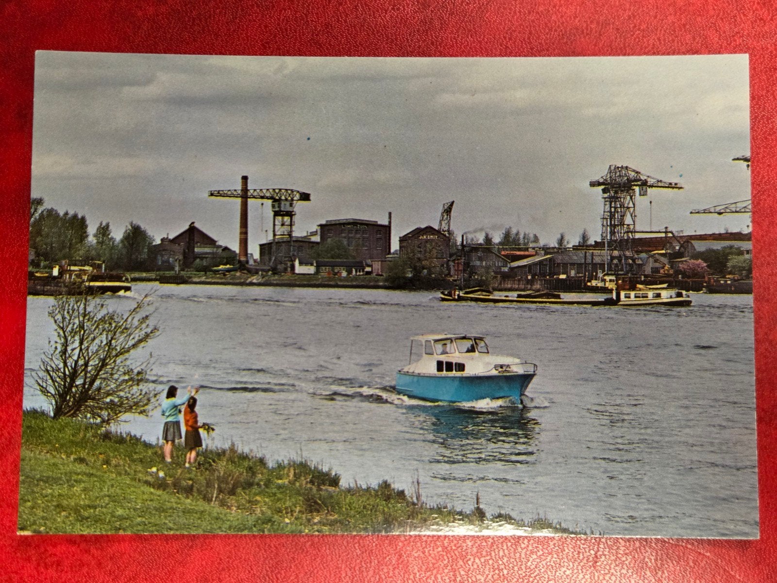 Slikkeveer bij Ridderkerk Gezicht op de Noord en Scheepswerv, Ophalen of Verzenden, 1960 tot 1980