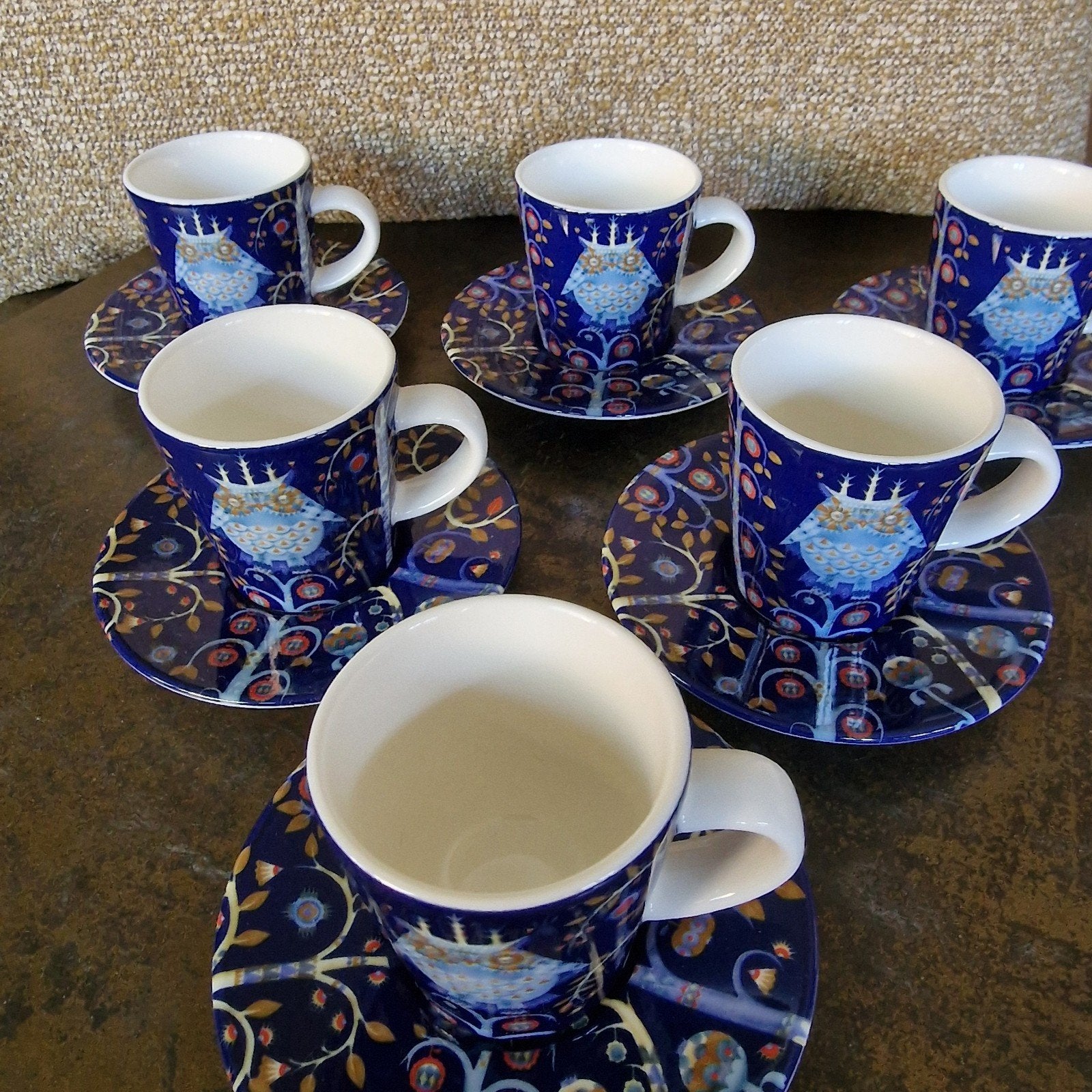 Iittala Taika Espressokop en schotel 4x, Overige merken, Keramiek, Ophalen of Verzenden, Zo goed als nieuw