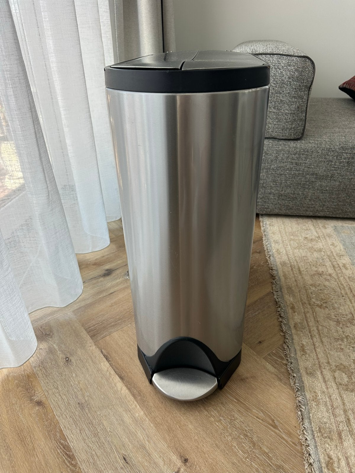 Simplehuman 40 liter vlinderpedaalemmer, Ophalen, Gebruikt, Met pedaal, 50 tot 75 cm