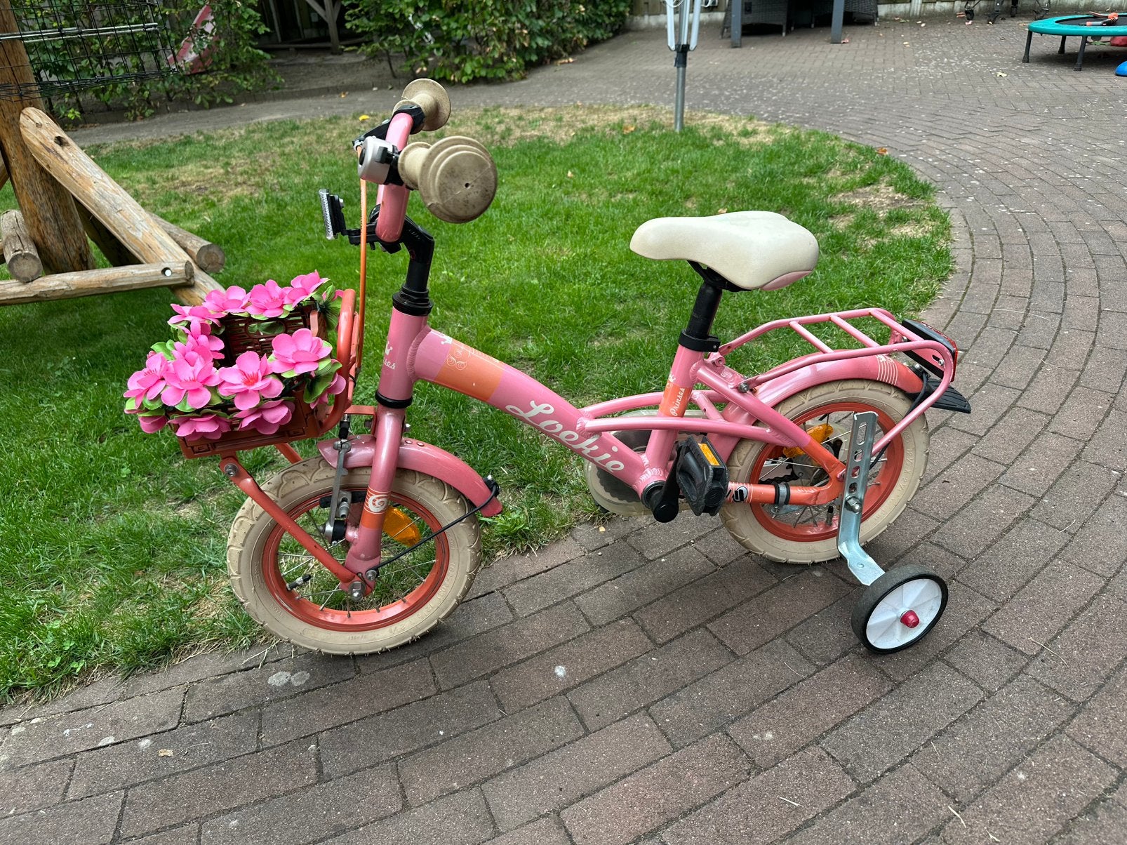 Kinderfiets 14 inch roze Loekie, Fietsen en Brommers, Fietsen | Kinderfietsjes, Ophalen, Zo goed als nieuw