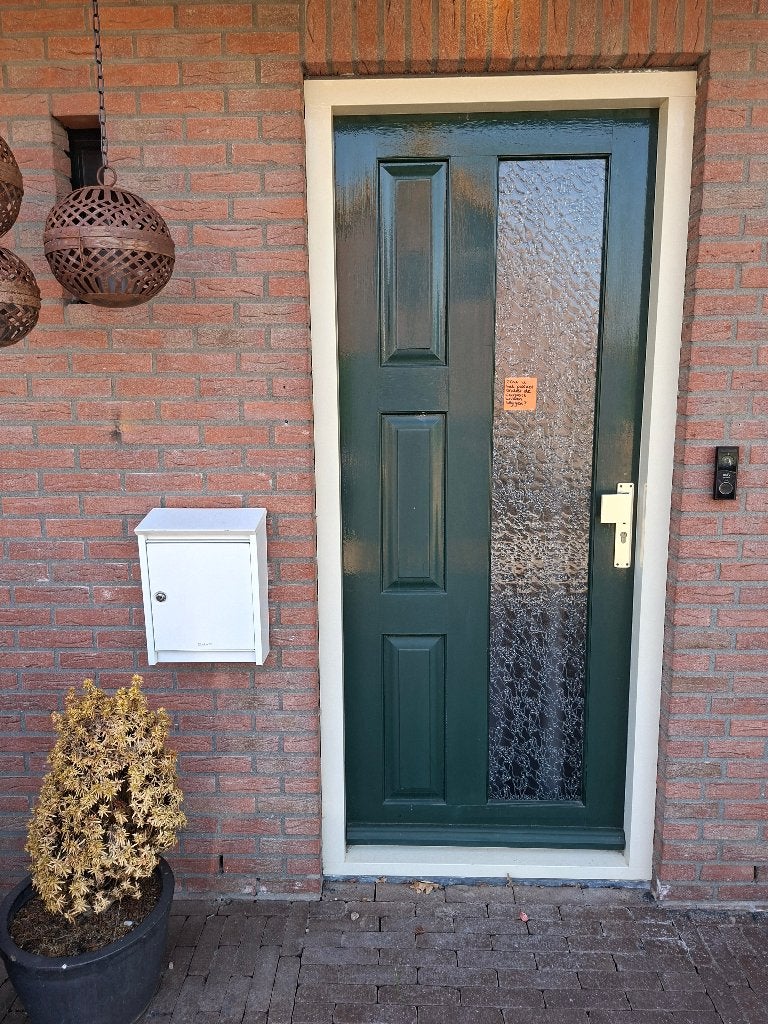 Hardhouten voordeur, Doe-het-zelf en Verbouw, Ophalen, Gebruikt, 80 tot 100 cm, Buitendeur