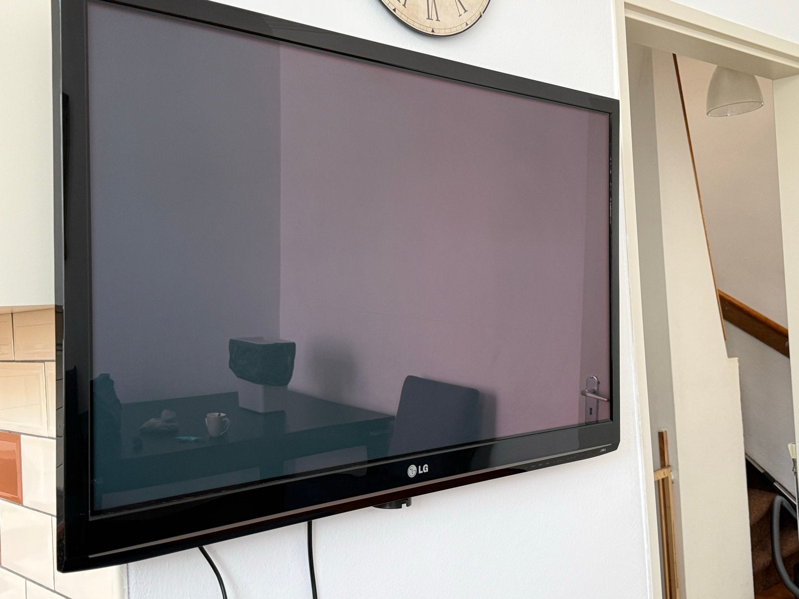 LG Plasma TV 42PJ350 met afstandsbediening en handleiding, Ophalen, Gebruikt, 50 Hz, HD Ready (720p)