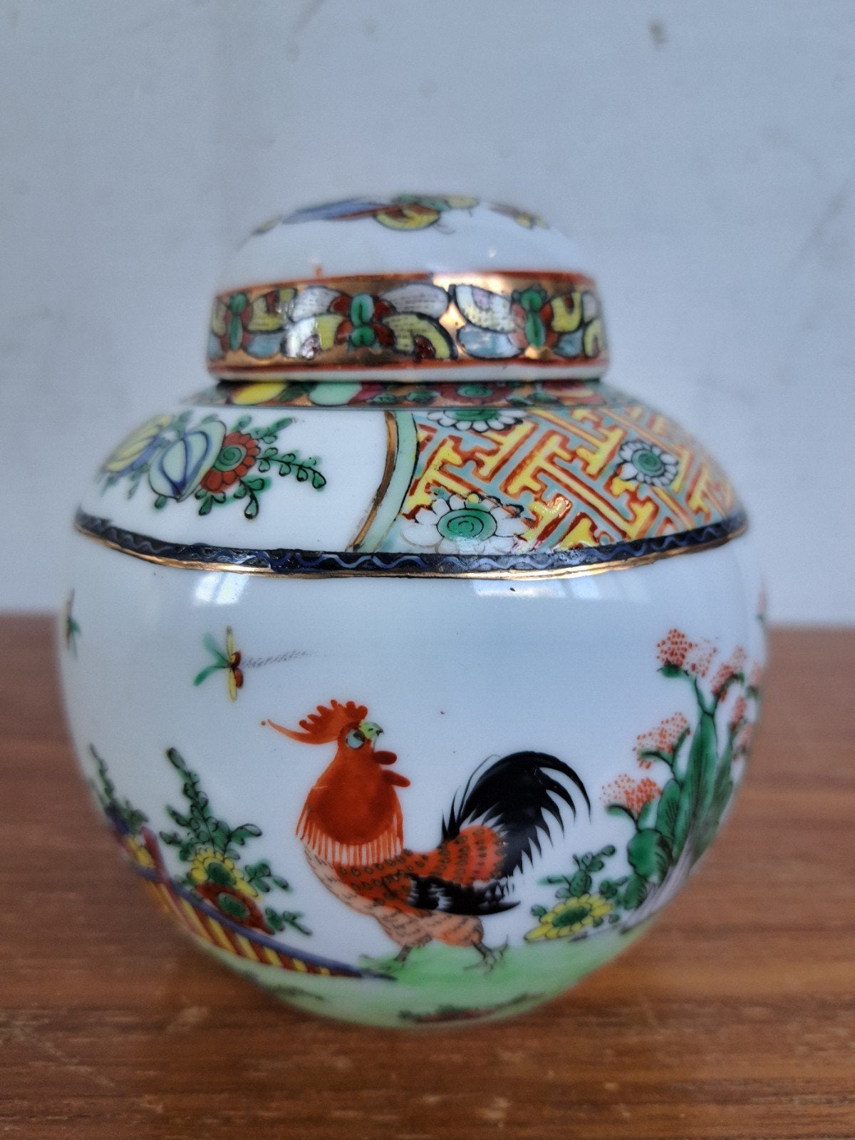 Chinese porseleinen gemberpot Famille Rose kleurrijk, Ophalen of Verzenden