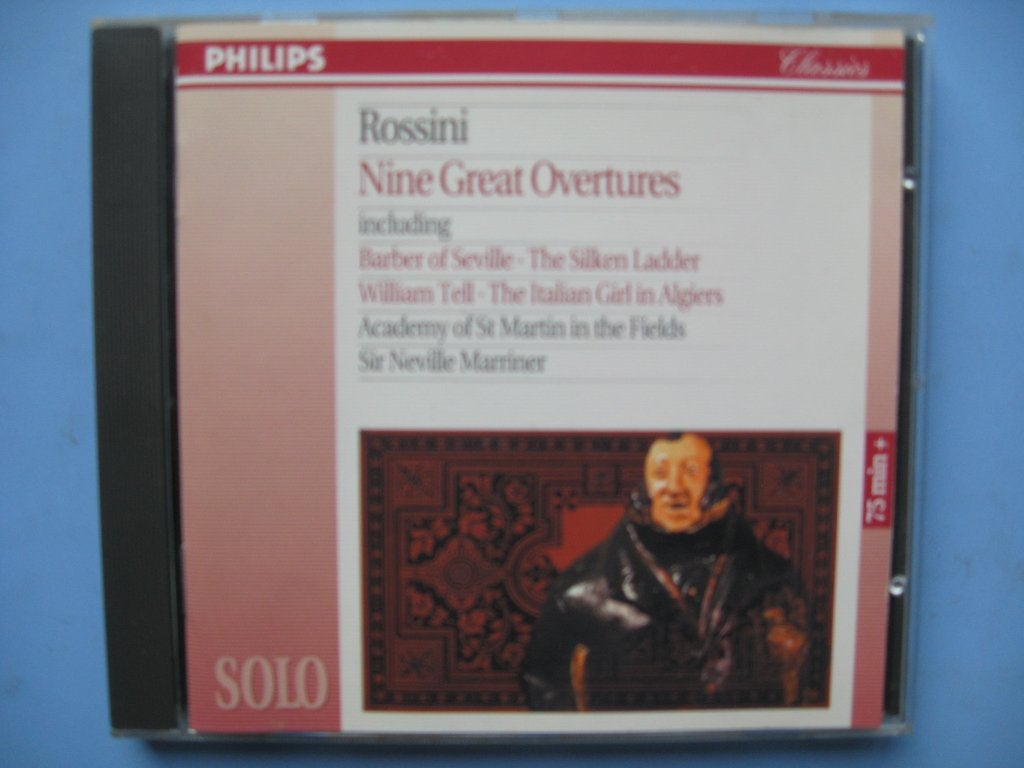 Rossini, 9 ouvertures, Marriner, Ophalen of Verzenden, Zo goed als nieuw, Romantiek, Rossini