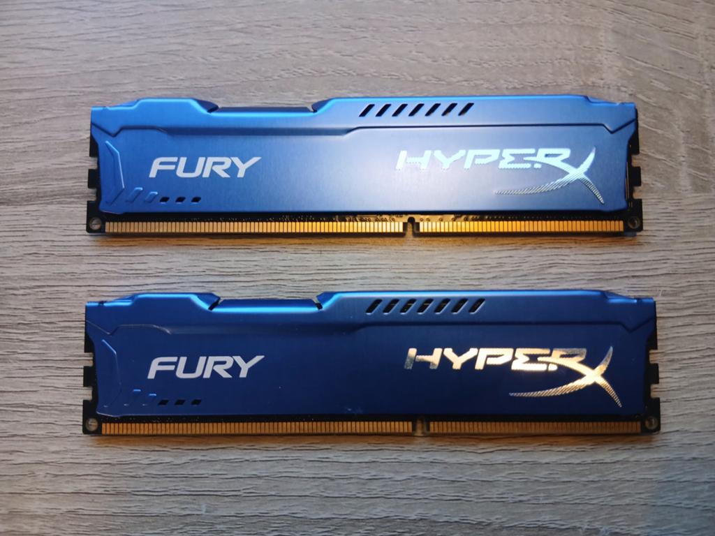 8gb 2x4 Hyper X Fury ddr3 Ram, Computers en Software, RAM geheugen, DDR3, Ophalen of Verzenden, Zo goed als nieuw, Desktop