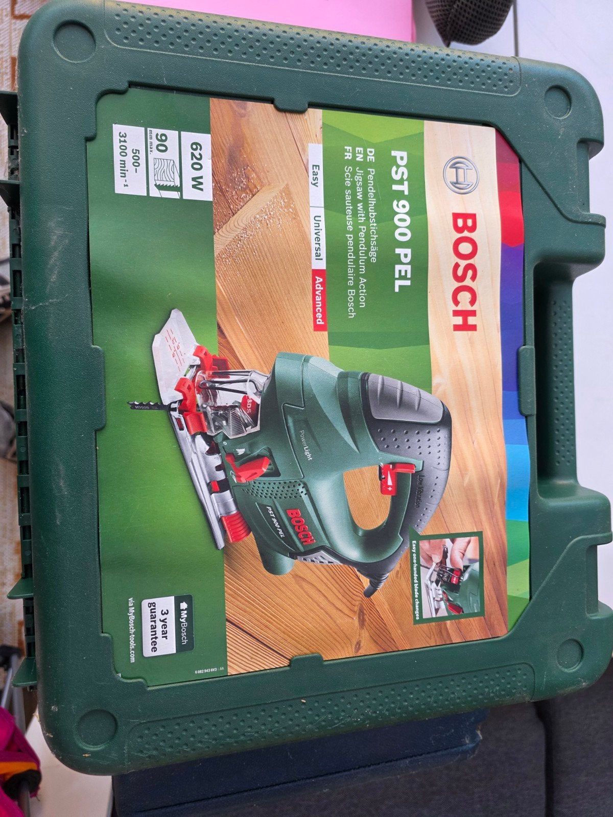 Bosch PST 900 PEL Decoupeerzaag lege koffer, Gebruikt, 600 tot 1200 watt, Ophalen of Verzenden, Bosch