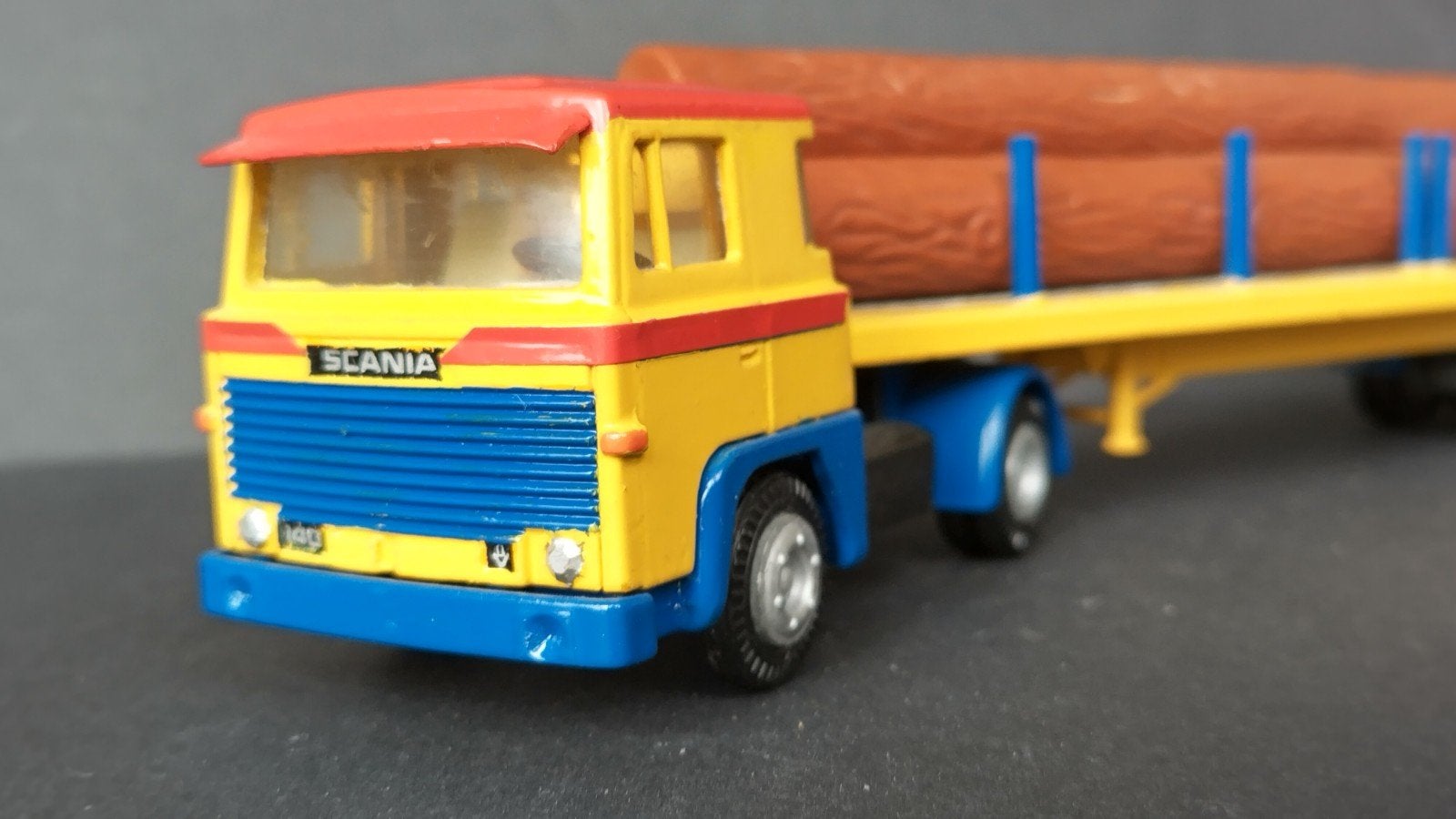 Scania 141 Boom trailer 1:50 Tekno Pol, Hobby en Vrije tijd, Verzenden, ., Tekno, Zo goed als nieuw