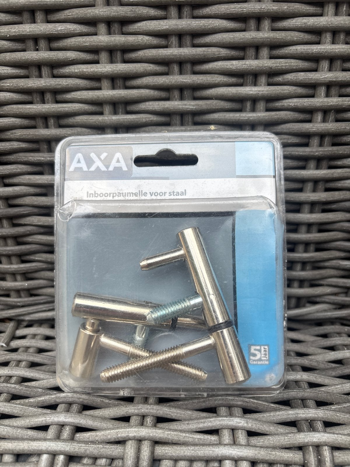 AXA Inboorpaumelle voor staal - Nieuw in verpakking, Ophalen of Verzenden, Nieuw, Rvs, Scharnier