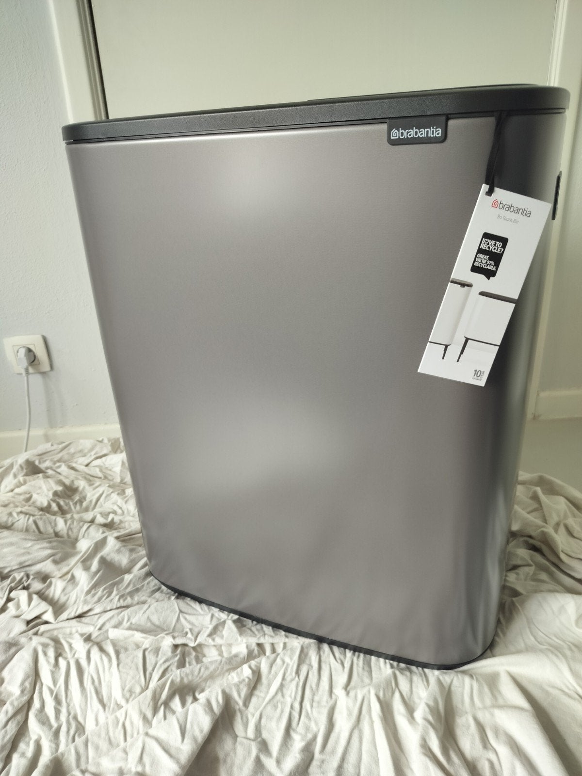 Brabantia Touch platinum 2x30 liter (Nieuw!), Huis en Inrichting, 50 – 75, Nieuw, 40 liter of meer, Ophalen of Verzenden
