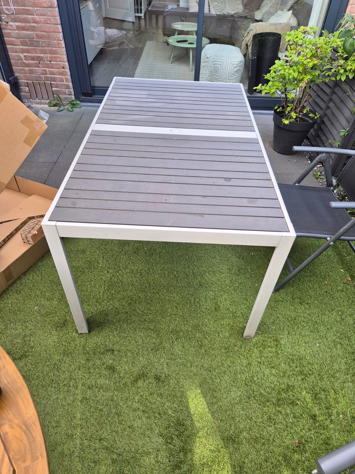 Tuintafel aluminium, Ophalen, Rechthoekig, Aluminium