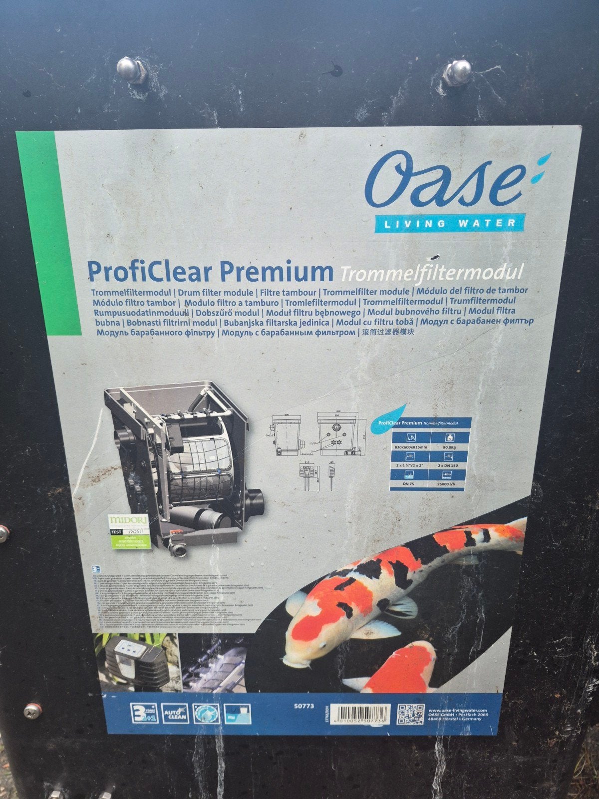 Oase proficlear premium trommelfilter pompgevoed motor kapot, Tuin en Terras, Vijver-toebehoren, Ophalen, Gebruikt, Vijverfilter