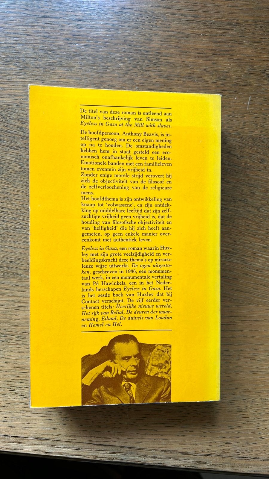Aldous Huxley - De ogen uitgestoken (Eyeless in Gaza), Ophalen of Verzenden, Gelezen, Europa overig