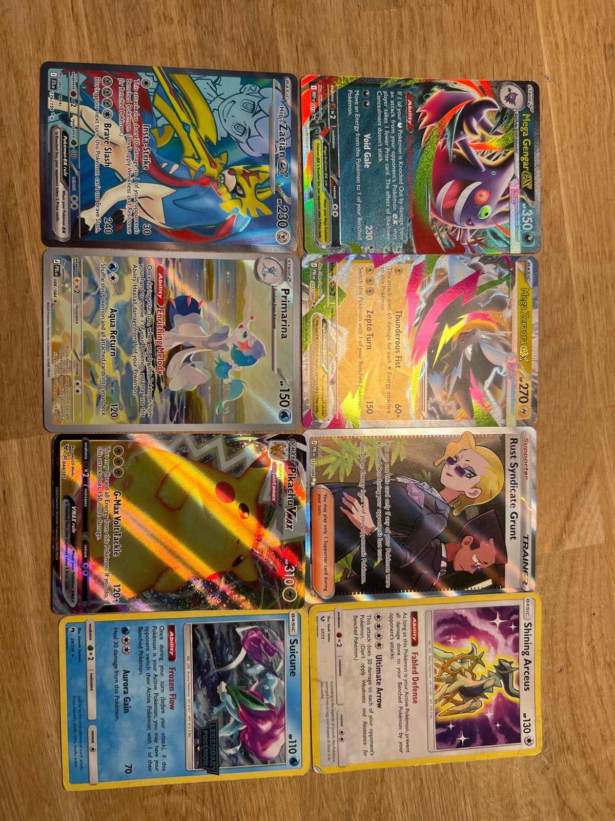 Pokémon Kaarten Collectie: Mega Gengar, Zacian, Pikachu VMAX, Ophalen of Verzenden, Zo goed als nieuw