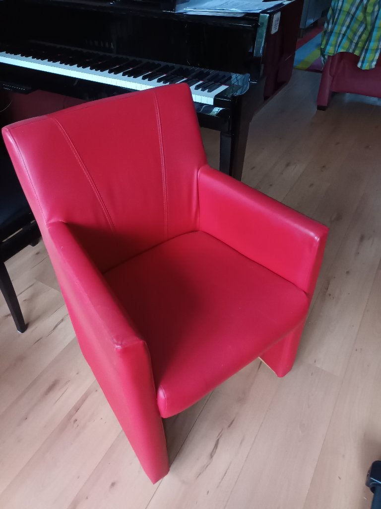 Design fauteuil, Ophalen, Gebruikt, 50 tot 75 cm, Leer